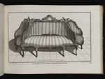 Sofa mit seitlich integrierten Sesseln von Turteltauben bekrönt, Blatt aus der Folge R