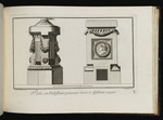 Ofen oder Piedestal in Form eines Räuchergefäßes sowie mit Bildnismedaillon und Lorbeergirlanden verziert, Blatt aus der Folge Y