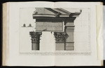 Architekturdetails der Portikus der Octavia