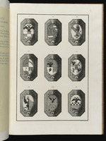 Zehn Wappenschilde