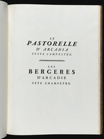 Titelblatt für "Die Hirten Arkadiens. Fête champêtre"