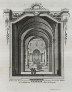 Ansicht der Vorhalle, die zum zweiten Kreuzgang des Klosters San Michele in Bosco von Bologna führt