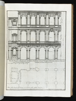 Teil des Aufrisses und Grundrisses des Palazzo Barberini