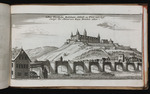 Ansicht vom Schloss mit der steinernen Brücke über den Main in Würzburg
