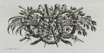 Pinsel, Zeichenstift und Grabstichel mit drei Lorbeerkränzen und Zweigen