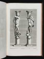 Zwei Hermensäulen, jeweils mit Herkules