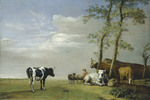 Ein Landmann mit seiner Herde