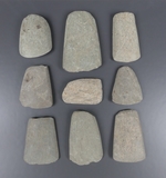 Steinbeilfragmente (Dechsel) aus Basalt und Amphibolith