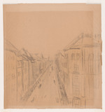 Entwurf zur Lithographie Orleansstraße "Blick aus meinem Fenster" (1931)