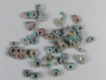 30-49 kleine blaue Glasperlen