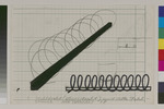Ohne Titel, Studie zu einer Spirale aus Klavierdraht und dicker Stahlstange