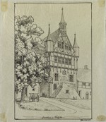 Fritzlar, Rathaus, perspektivische Ansicht (Nachzeichnung)
