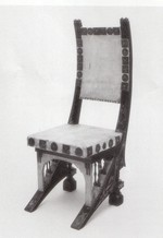 Stuhl mit Zinn- und Elfenbeinintarsien