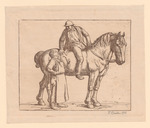 Reiter und stehender Schmied (?) mit Pfeife
