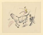 Artistin und Pferd sowie Mann mit Peitsche in der Manege, Blatt der Folge "Zirkusbilder"