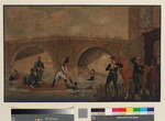 Jérôme Bonaparte rettet einen ertrinkenden Gardisten aus der Mulde
