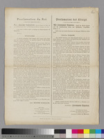 Proklamation König Jérôme Bonapartes an die Einwohner Westphalens