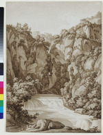 Tal des Anio bei Tivoli mit Wasserfall