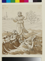 Johanna Sebus, Illustration zu einem Gedicht von Johann Wolfgang von Goethe; verso Skizze für Knabendoppelporträt