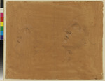 Zwei antikische männliche Köpfe im Profil; verso: Kopf im Profil