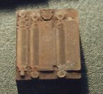 Kupferdruckplatte für Hochdruck, Motiv: Tür- oder Möbelscharniere