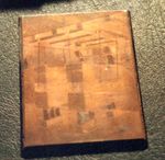 Kupferdruckplatte für Hochdruck, Motiv: Plansichter, Mühlentechnik