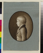 Porträt eines kleinen Jungen, im Profil nach links