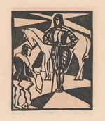Endlich vor Spork, Blatt 3 der Folge "Zwölf Linolschnitte nach Rainer Maria Rilke