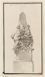 Rom, Grabmal des Marchese Capponi, Studienblatt, Aufriß