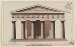 Paestum, sog. Poseidon-Tempel, Ostfront nach A. H. Baumgärtner, Aufriß