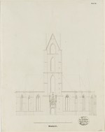 Frankenberg, Liebfrauenkirche, Bauaufnahme der Westseite, Aufriß