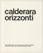 Titelblatt zum Mappenwerk "orizzonti" von Antonio Calderara