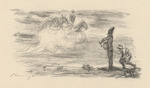 Der trommelnde Barahm vor der Kamelwolke, Blatt aus dem Mappenwerk "Die Inseln Wak Wak"