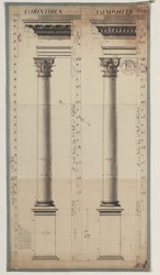 Vergleichsstudie einer korinthischen und einer kompositen Säulenordnung, Aufriß