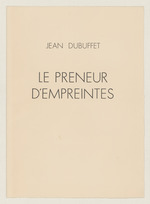 Titelblatt der Mappe "Le Preneur d