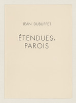 Titelblatt der Mappe "Étendues, Parois"