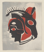 Weiblicher Kopf mit Helm und Pferdekopf (Athena ?)