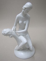 Weiße Porzellanfigur "Sommer" aus einer Serie der vier Jahreszeiten, Modell Nr.: 982